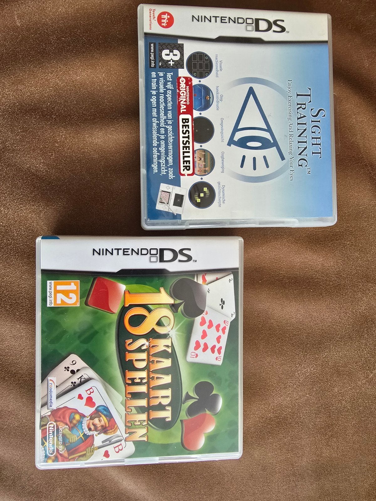 Nintendo DS Games: Sight Training & 18 Kaartspellen, Spelcomputers en Games, Ophalen of Verzenden, Gebruikt, Overige kleuren, Overige modellen
