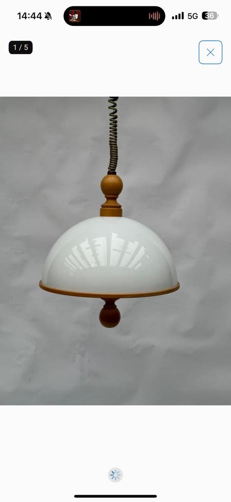 Vintage Steinhauer Mushroom Paddestoel Lamp, Huis en Inrichting, Lampen | Hanglampen, Ophalen, Zo goed als nieuw, Kunststof, Minder dan 50 cm