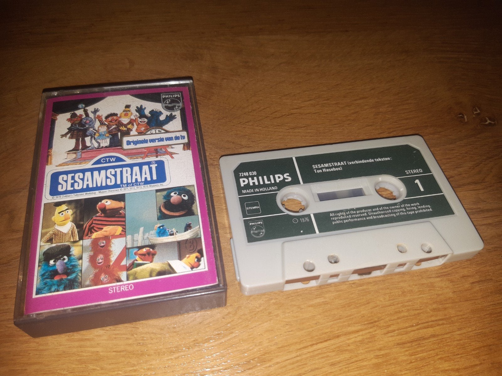 Sesamstraat cassettebandje. Philips uitgave. Zeldzaam, Cd's en Dvd's, Cassettebandjes, Ophalen of Verzenden, Zo goed als nieuw