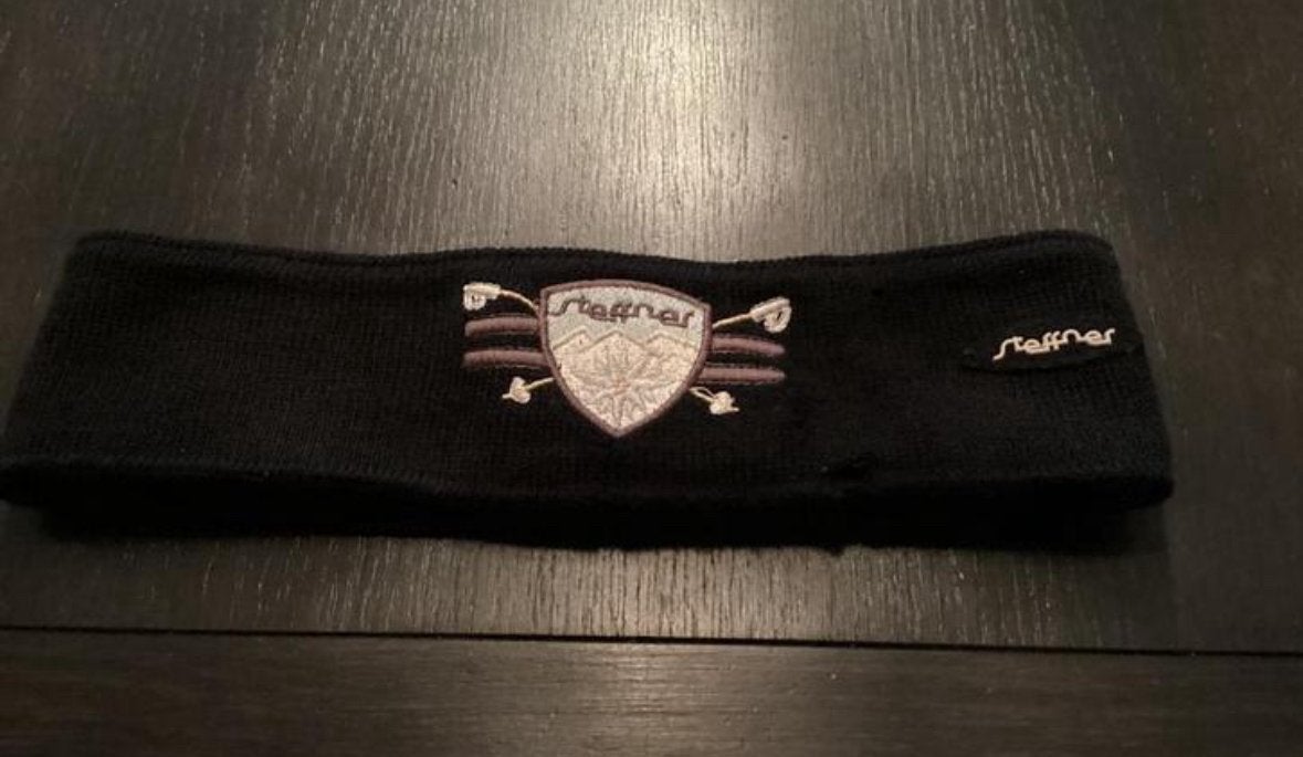 Steffner zwarte haarband, Ophalen of Verzenden, Zo goed als nieuw, Maat 46/48 (XL) of groter, Muts