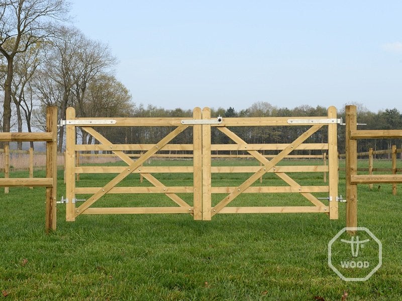 Enkele en dubbele houten poort | 0,9-3,6 m | Afrastering, Dieren en Toebehoren, Weidegang, 4 paarden of pony's of meer