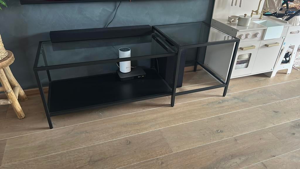 Vittsjo bijzettafel set IKEA, Ophalen, Gebruikt, Minder dan 10 m², Laminaat