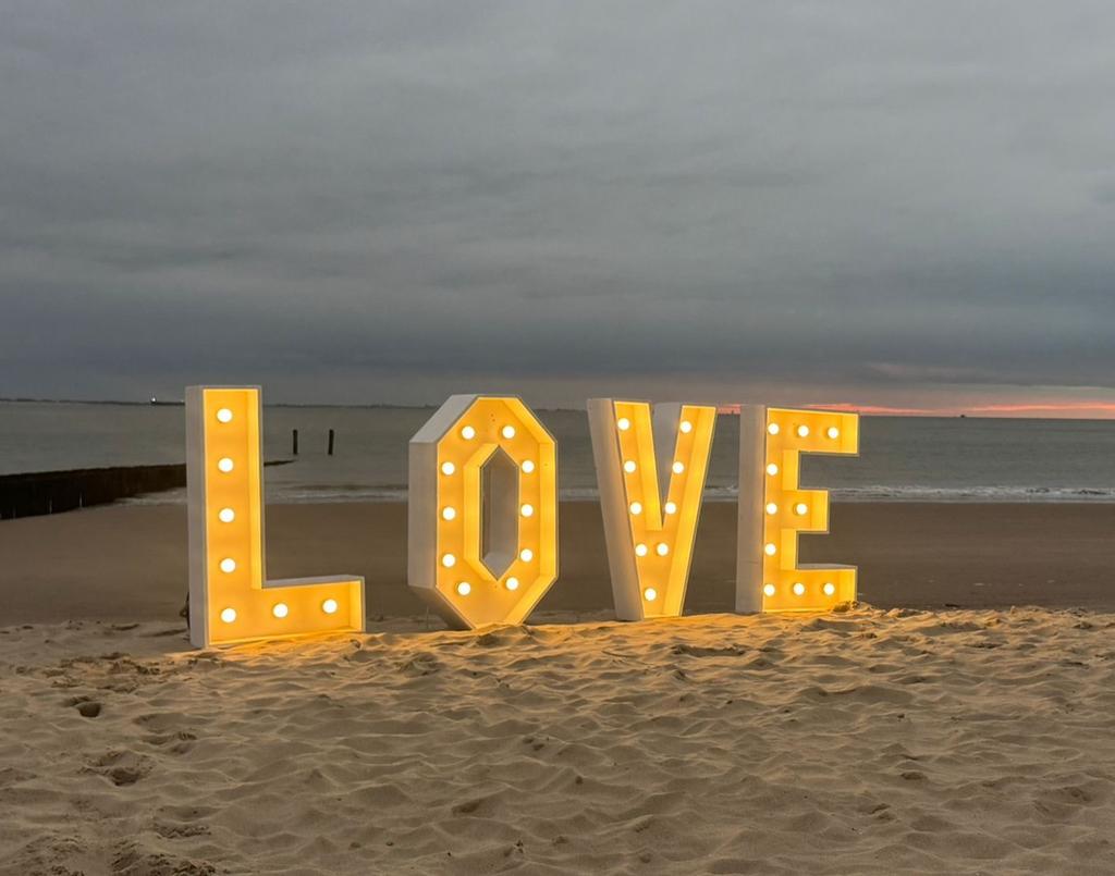 LOVE letters te huur, Hobby en Vrije tijd, Feestartikelen | Verhuur, Ophalen, Zo goed als nieuw, Geboorte of Huwelijk