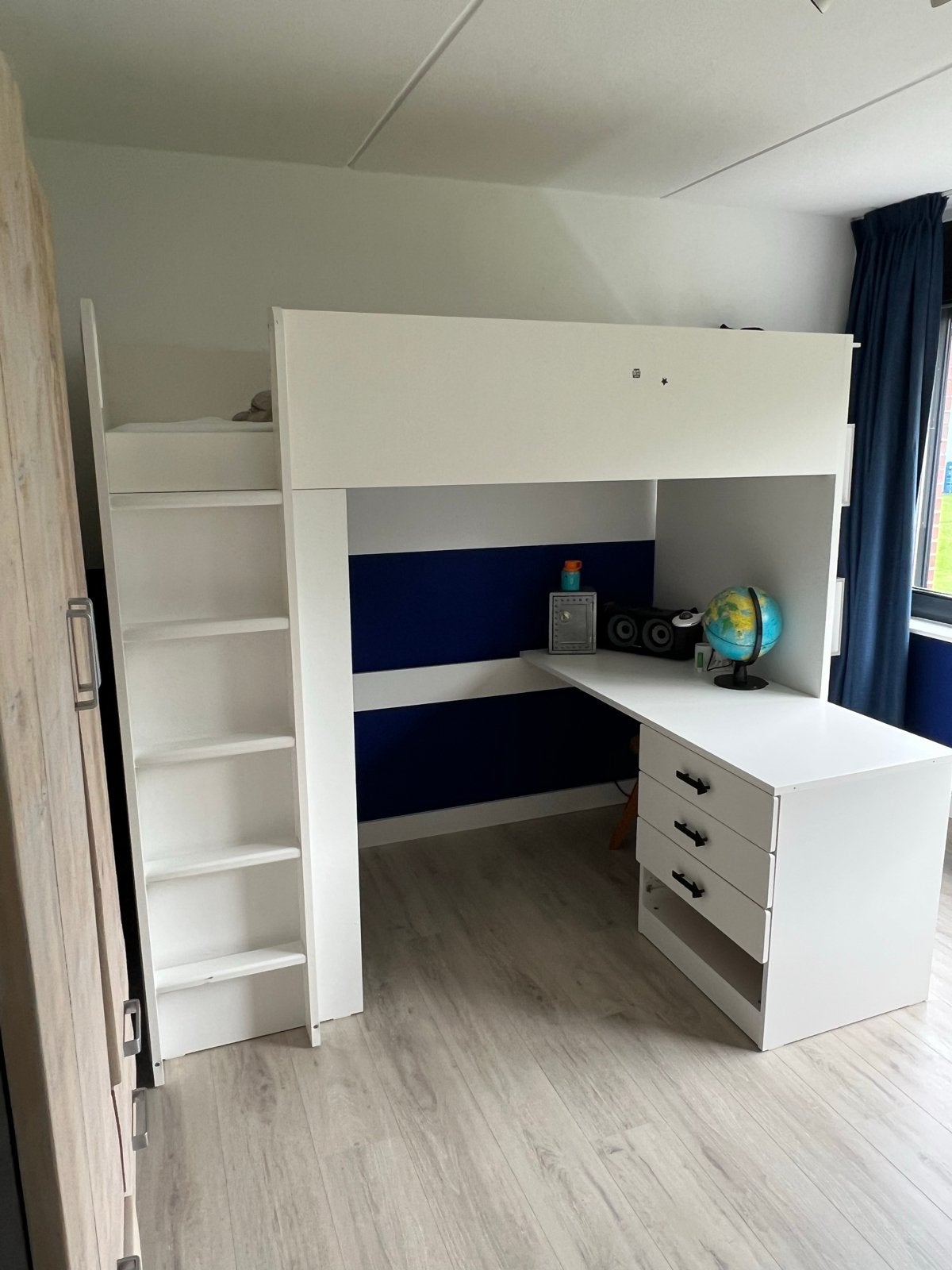 IKEA SMÅSTAD Hoogslaper met bureau en matras, Ophalen, Gebruikt, Hoogslaper, Eenpersoons