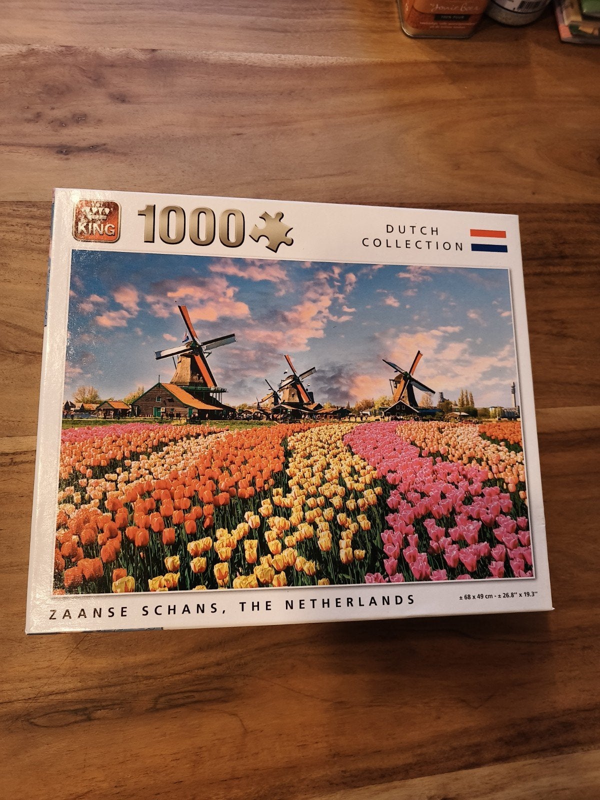 King Legpuzzel Zaanse Schans 1000 stukjes, Ophalen of Verzenden, 500 t/m 1500 stukjes, Zo goed als nieuw, Legpuzzel