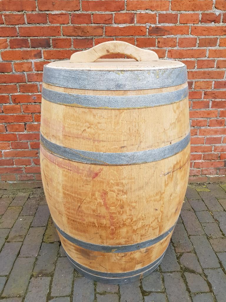 Regenton, watervanger, houten regenton, plantenbak, 150 liter of meer, Ophalen of Verzenden, Zo goed als nieuw, Met pomp