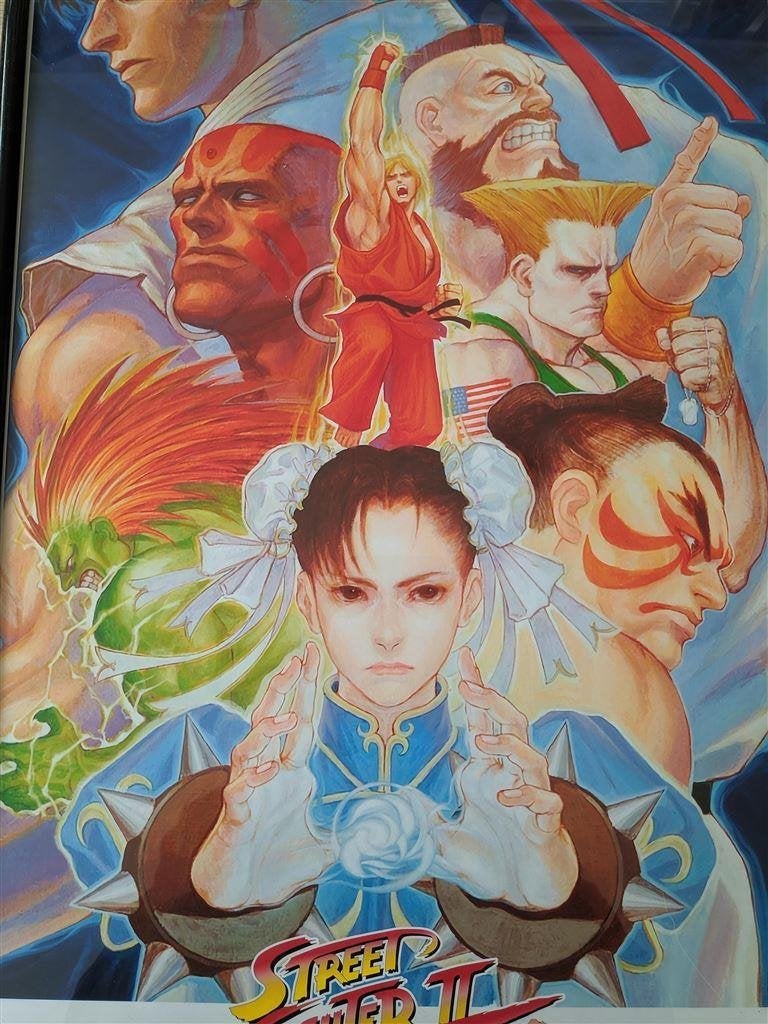 STREET FIGHTER 2 Turbo Capcom Arcade Poster in Lijst, Verzenden, Nieuw, A1 t/m A3, Film en Tv