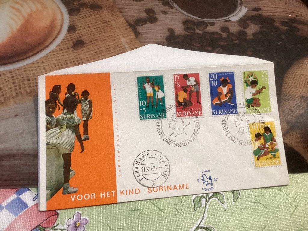 No4864 Suriname E57 Heb ook Nederland jaargangen fdc 1963 t, Postzegels en Munten, Ophalen, Onbeschreven, Rest van de wereld