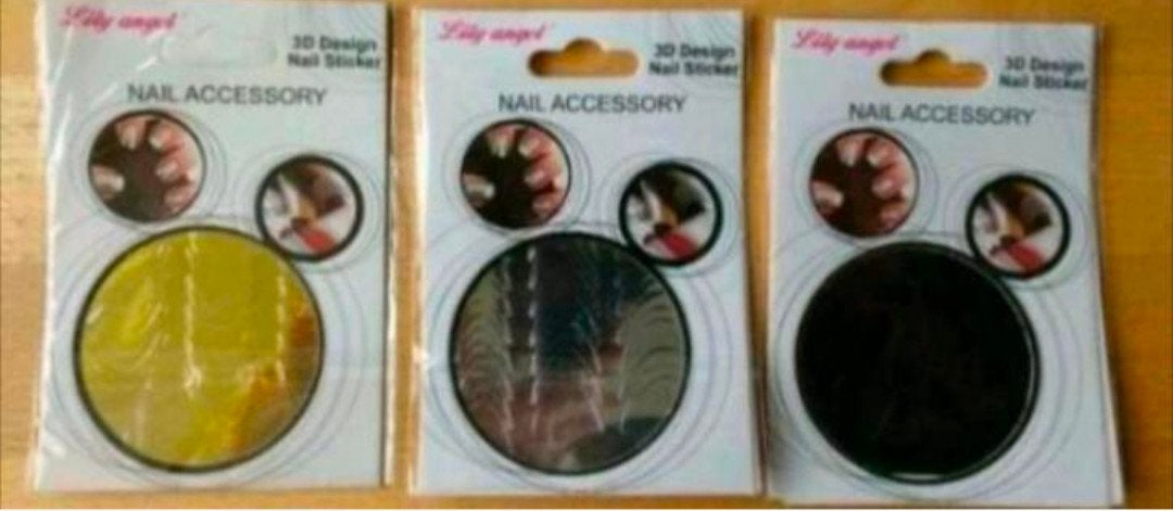 Nagelstickers french goud zilver zwart x6, Overige kleuren, Nieuw, Ophalen of Verzenden, Handen en Nagels
