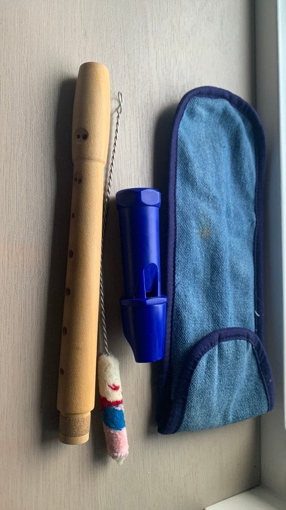 blokfluit blauw, Ophalen of Verzenden