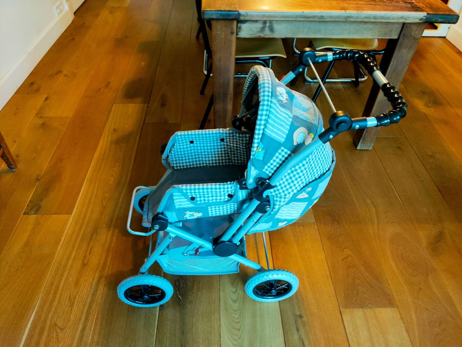 Leuke poppenwagen met draagzak en extra wielen, Ophalen of Verzenden, Gebruikt, Overige typen