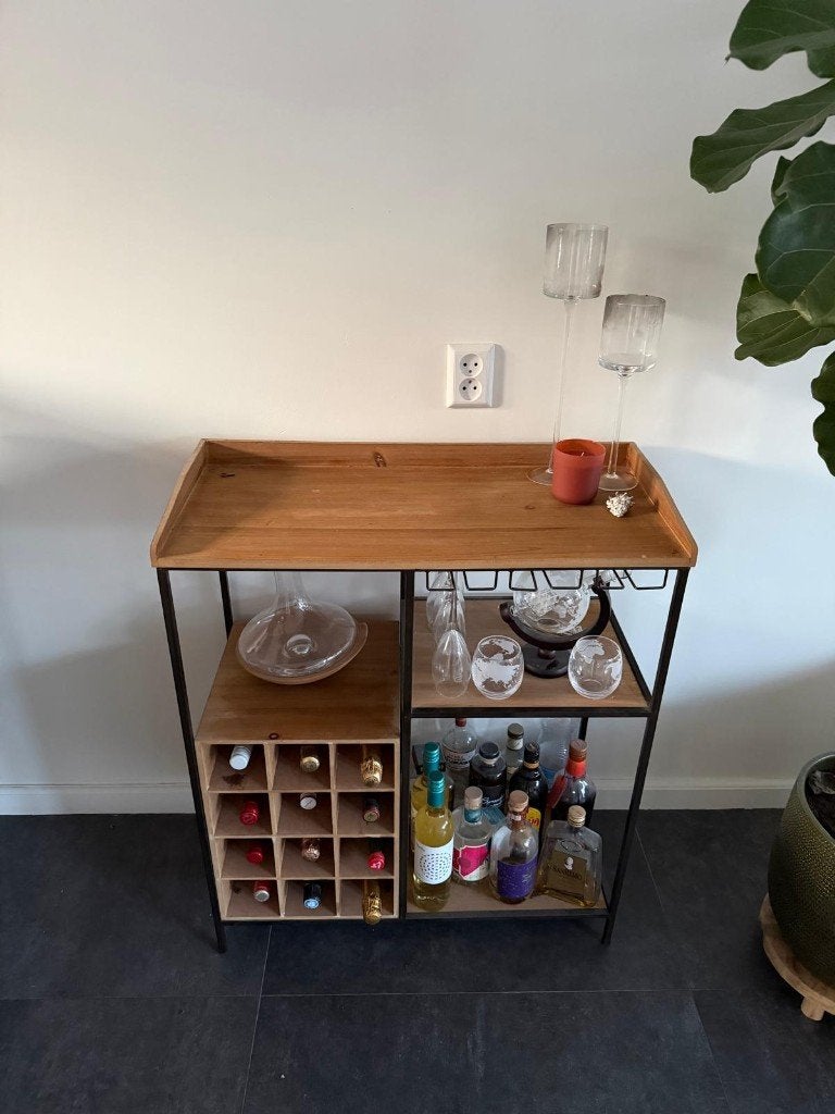 Drankkast, Ophalen, Met plank(en), 50 tot 100 cm, Zo goed als nieuw