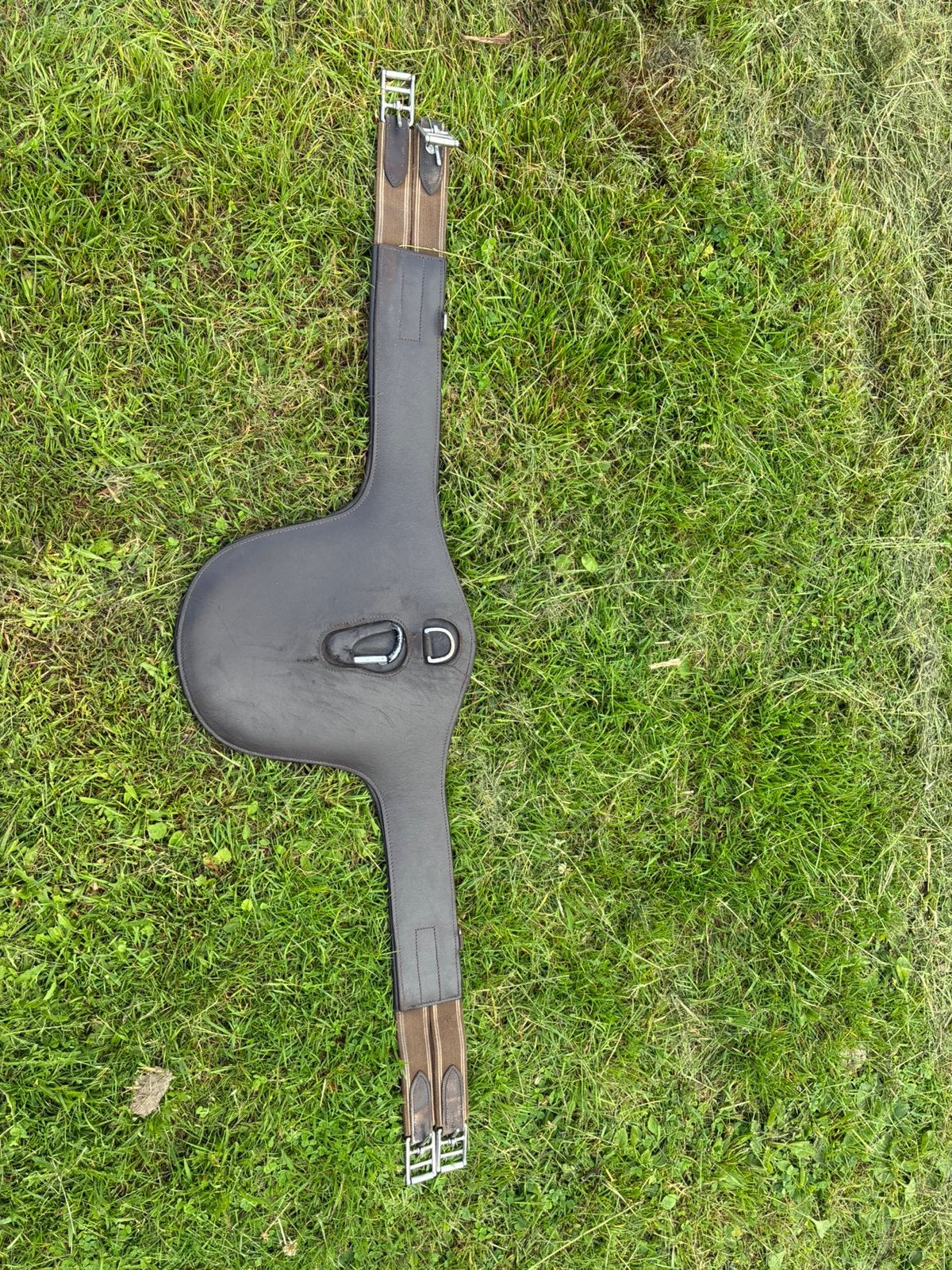 Mooie bruine lederen springsingel 120 cm, Ophalen of Verzenden, Gebruikt, Springen