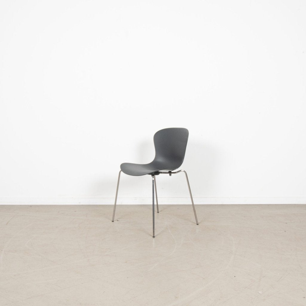 14x Fritz Hansen NAP KS50 Stoel Donkergrijs Kunststof - Chro, Niet ingevuld, Zo goed als nieuw, Niet ingevuld, Niet ingevuld