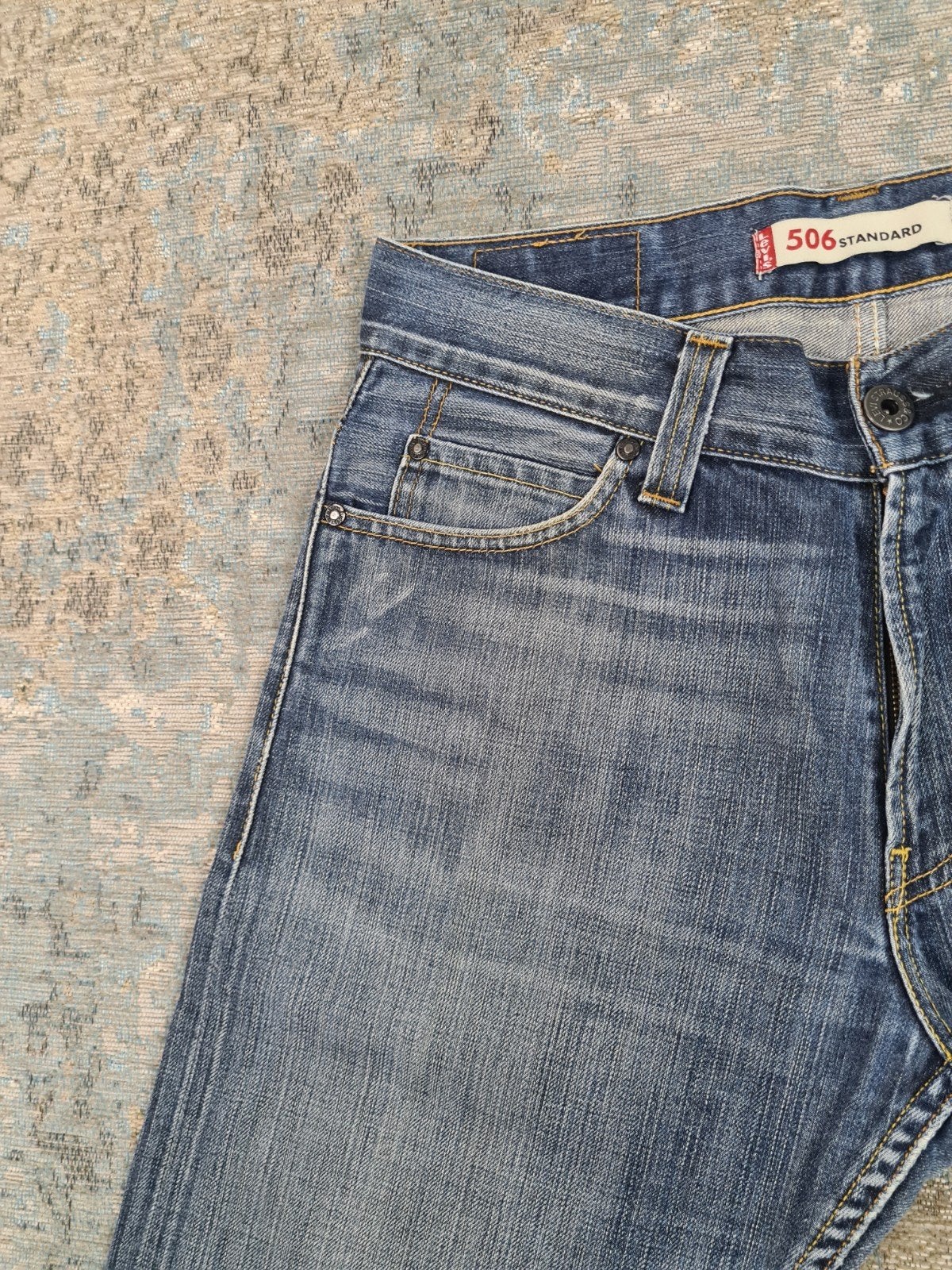 Levi's 506 W32 L30 Straight 100% katoen Bronno3230

Valt te, Blauw, Levi Strauss Nederland, W32 (confectie 46) of kleiner, Ophalen of Verzenden
