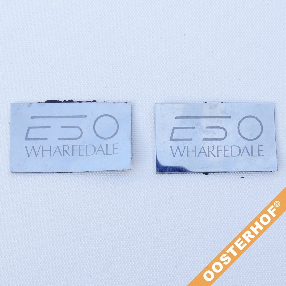 WHARFEDALE® - E50 Logo's 2x | 50 x 29, Overige merken, Gebruikt, Overige typen, Ophalen of Verzenden