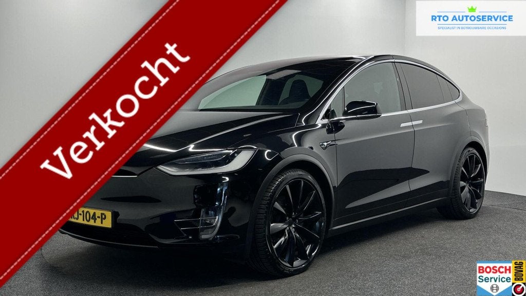 Tesla Model X 100D 6p. CAMERA LEER TREKHAAK NAVI CARPLAY., Model X, Gebruikt, Met garantie (alle), Lichtsensor