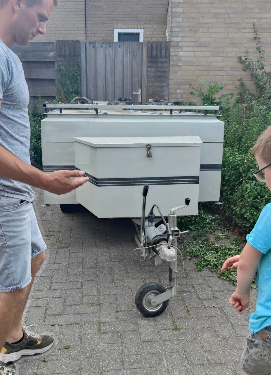 Vouwwagen met harde kap — incl. 3 voortenten — heel ruim!, Caravans en Kamperen, Beige, Aanwezig, Tot en met 6, Ophalen