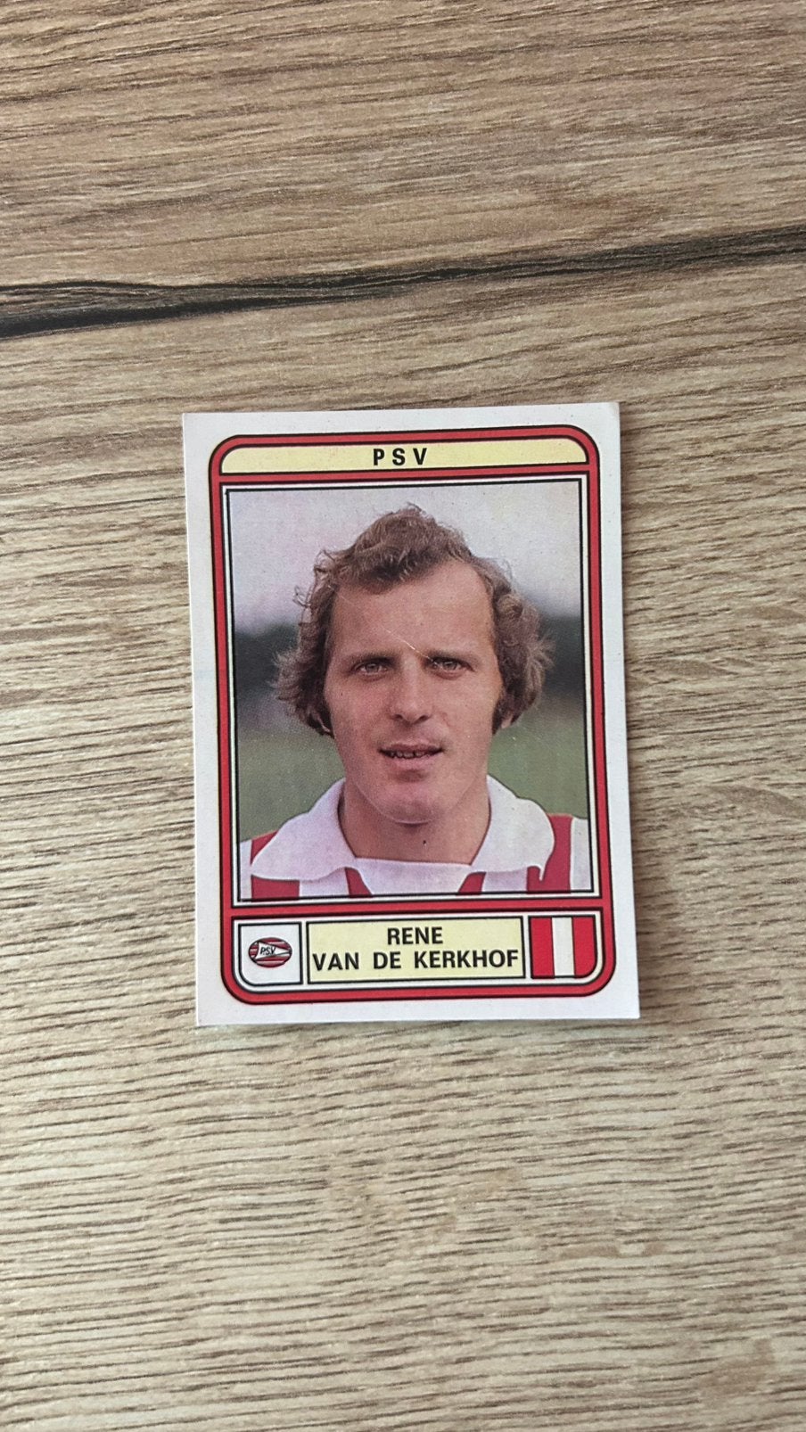 Panini Voetbal 80 plaatje Rene van de Kerkhof, Ophalen of Verzenden, Zo goed als nieuw, Plaatje