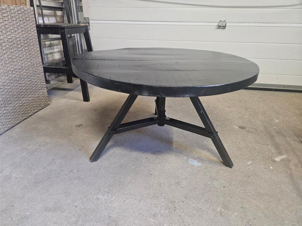 Leuk salon tafeltje!, Ophalen of Verzenden, Rond, Hout