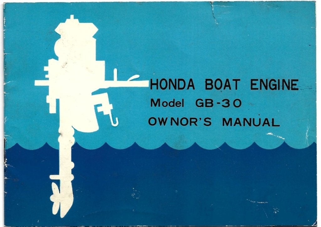 Honda buitenboordmotor boot motor manual 1964 outboard, Verzenden, Zo goed als nieuw, Boek of Waterkaart