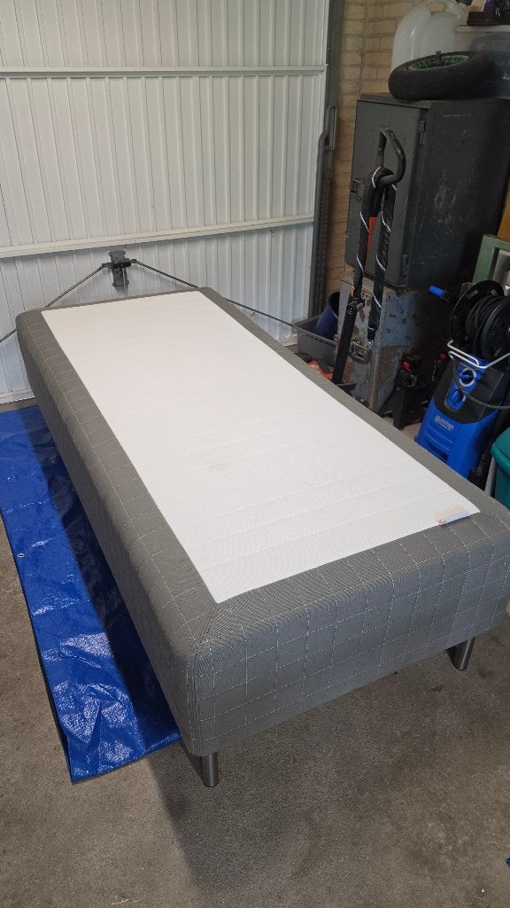 Ikea Skotterud bed 90x200 met pootjes (ophalen in Dokkum), Huis en Inrichting, Ophalen, Gebruikt, 90 cm, Eenpersoons