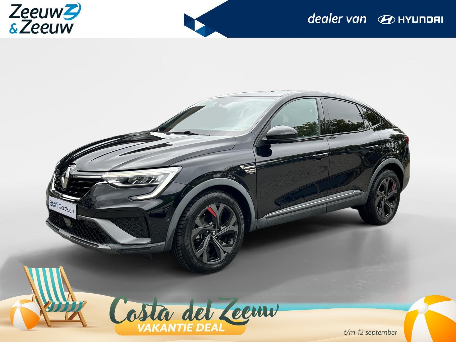 Renault Arkana 1.6 E-Tech Hybrid 145 R.S. Line ZEER COMPLEET, Gebruikt, Zwart, Origineel Nederlands, 760 kg