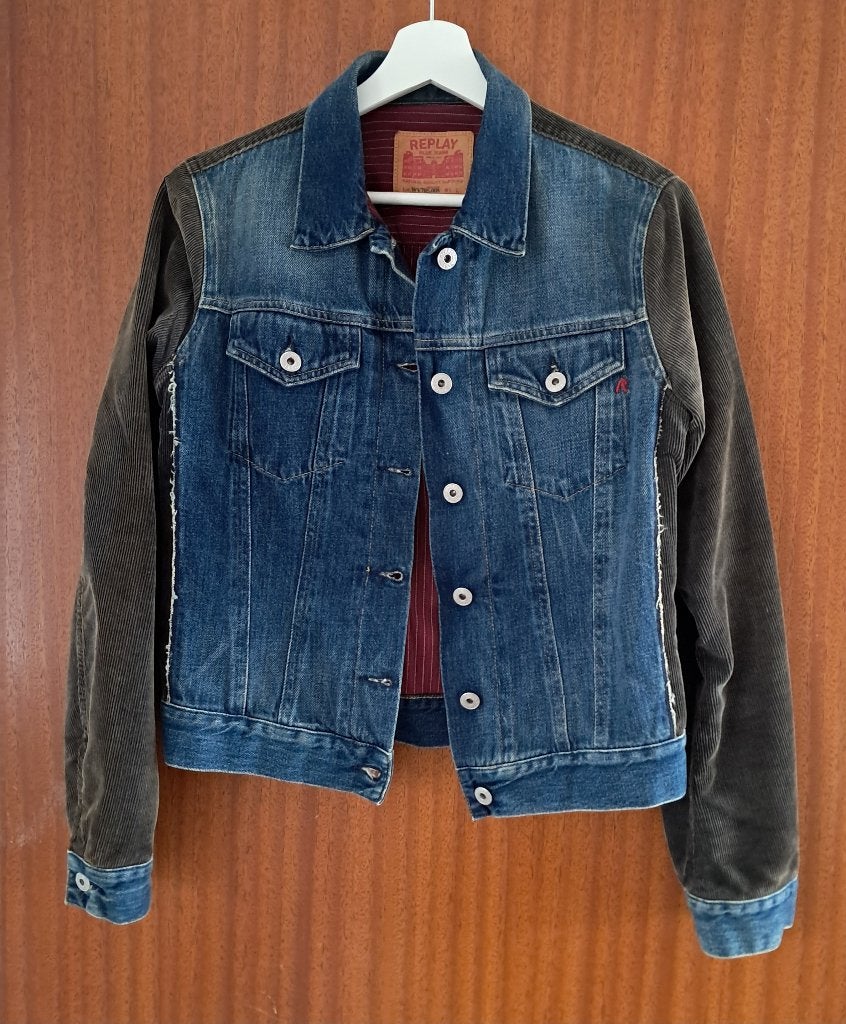 Denim jeansjas Replay, denim, M, Kleding | Dames, Maat 38/40 (M), Blauw, Replay, Ophalen of Verzenden