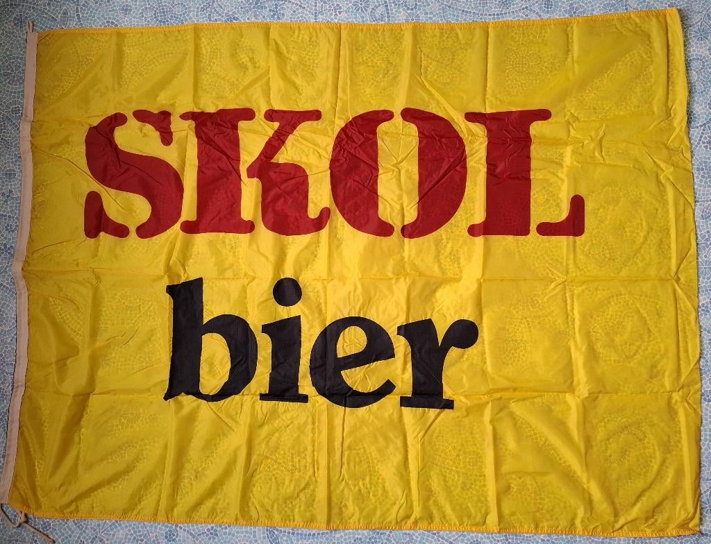Oude reclamevlag Skol Bier Jaren 70  NIEUW, Verzamelen, Ophalen of Verzenden, Nieuw, Overige typen, Overige merken