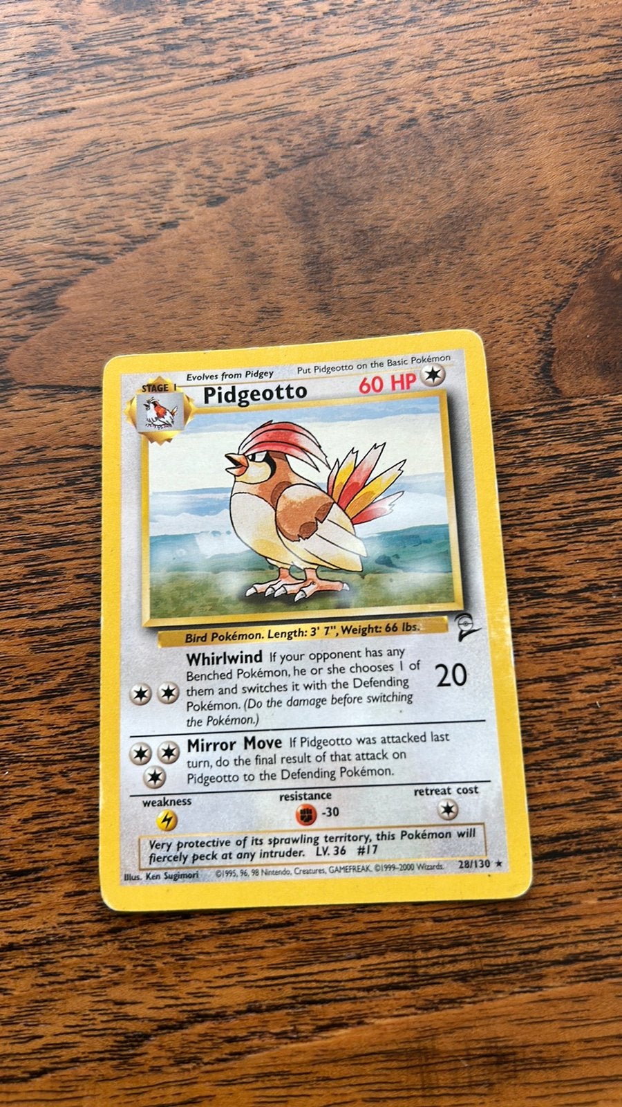 Pidgeotto 28/130, Ophalen of Verzenden, Gebruikt, Losse kaart