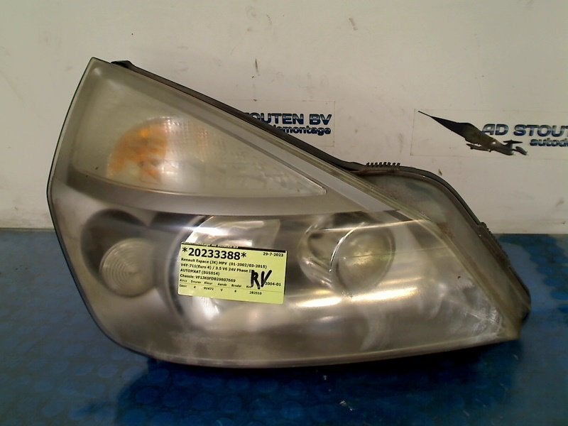 Koplamp Rechts Renault Espace (JK) 2004 15566000RE, Gebruikt, Renault Deutschland AG, Dialog.deutschland@renault.de, Peter-Huppertz-Straße 5, Köln 51063, , Duitsland