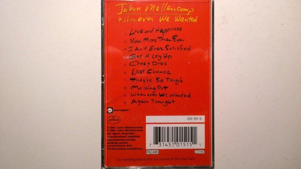 John Mellencamp - Whenever We Wanted (DCC), Cd's en Dvd's, Cassettebandjes, Luiksingel 25 1066JH Amsterdam, Sales@cddealer.nl