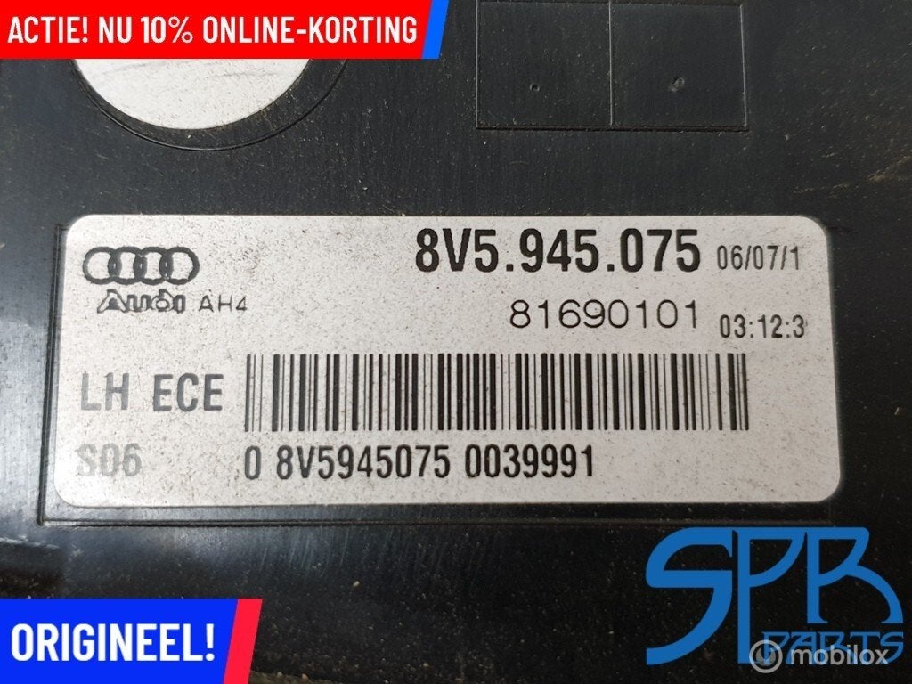 A3 8V FACELIFT LIMOUSINE Achterlicht links binnen 8V5945075, Audi, Nieuw, Audi, Ophalen of Verzenden