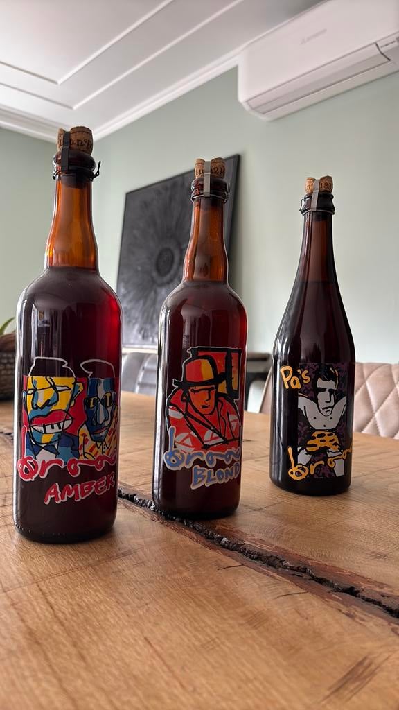 Herman brood bierflessen !ongeopend! . Unieke items!, Ophalen of Verzenden, Zo goed als nieuw, Overige merken
