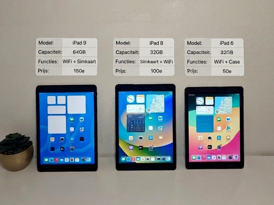 Apple iPad 9, iPad 8 en iPad 6 te koop, Computers en Software, Apple iPads, 10 inch, Gebruikt, 32 GB, Apple iPad