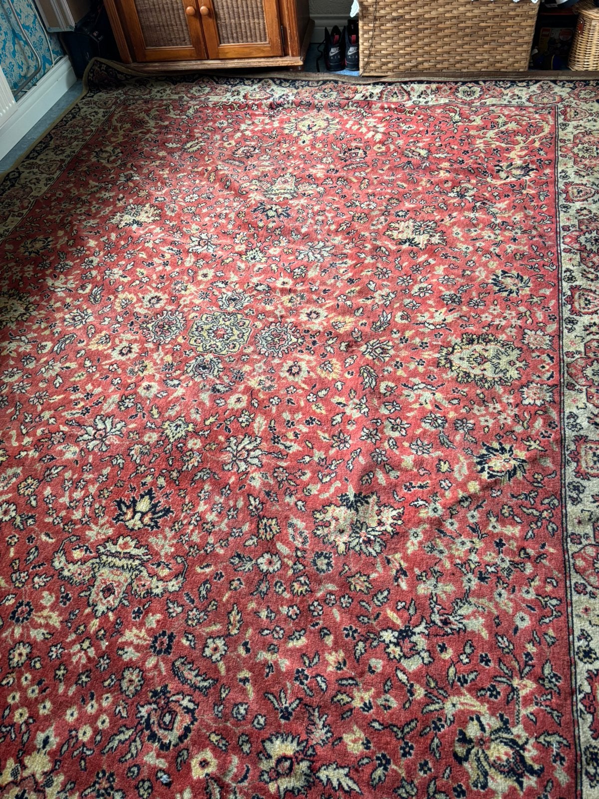 Groot vloerkleed 350x250 cm nu voor 175 euro bloem motief, 200 cm of meer, Ophalen of Verzenden, Zo goed als nieuw, 200 cm of meer