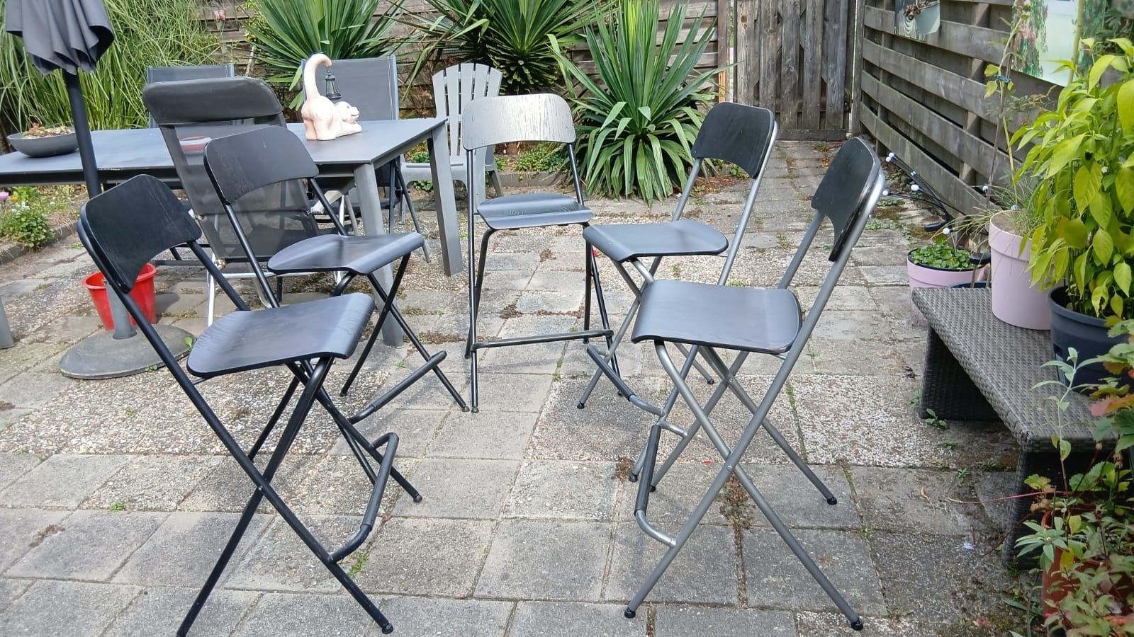 Ikea opklapbare barkrukken (Franklin 63 cm), Ophalen, Gebruikt, 60 tot 90 cm, Metaal