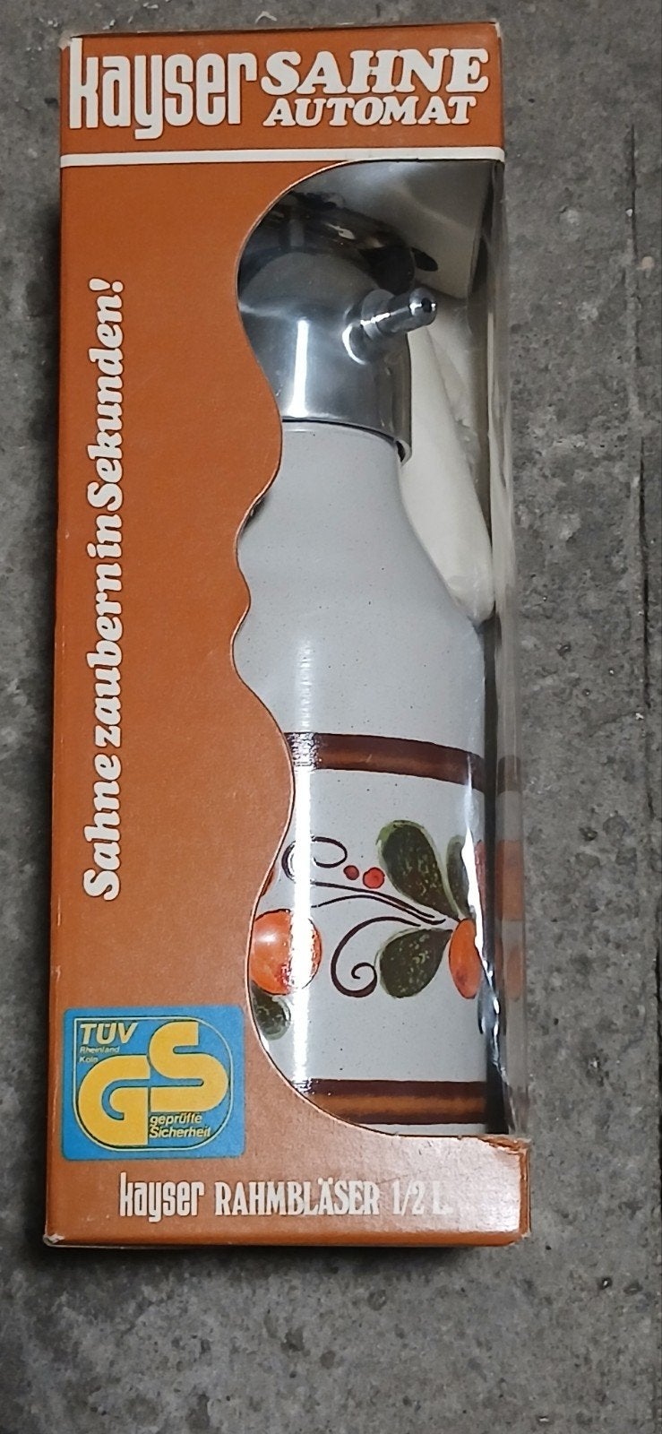 Vinta Kayser Sahne Automat slagroomspuit 1/2 L - Nieuw in d, Ophalen, Overige typen, Nieuw, Metaal