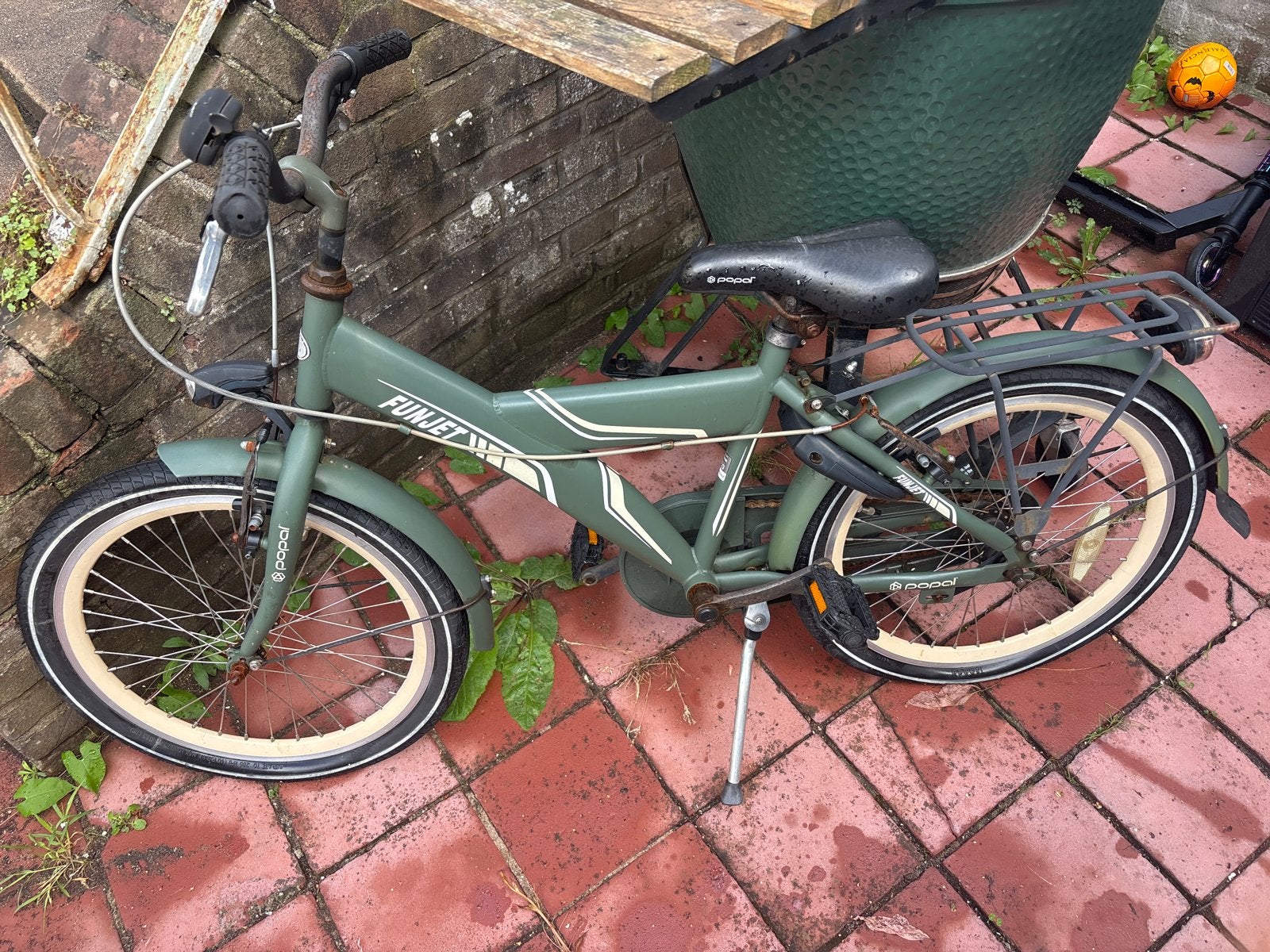 Popal Funjet 20 inch kinderfiets - Groen, Ophalen, Gebruikt, Velgrem, 20 inch of meer