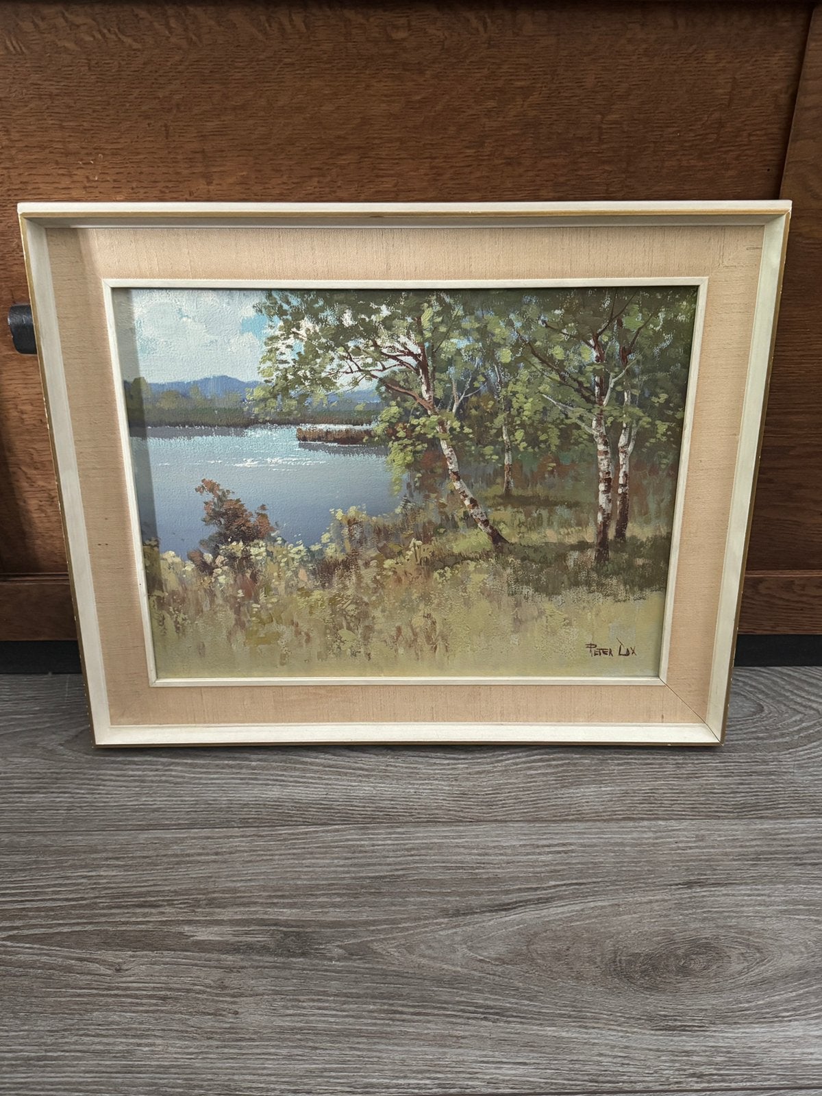 Schilderij: "Landschap" - gesigneerd r.o. met: Peter Cox., Antiek en Kunst, Ophalen of Verzenden