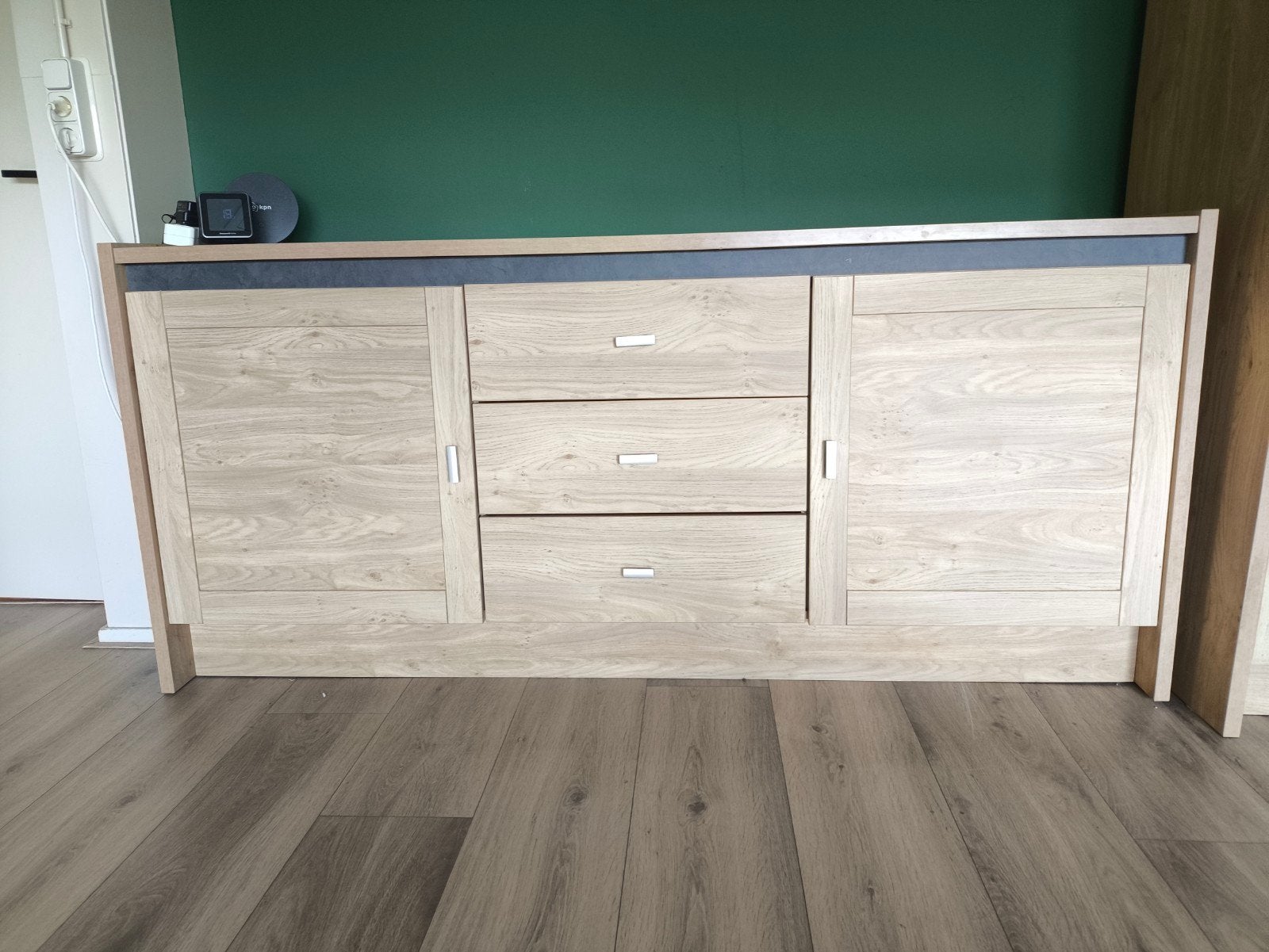 Mooi en groot licht eiken dressoir Sanne van Leen Bakker, Ophalen, Gebruikt, 150 tot 200 cm, Modern, Scandinavisch, Industrieel