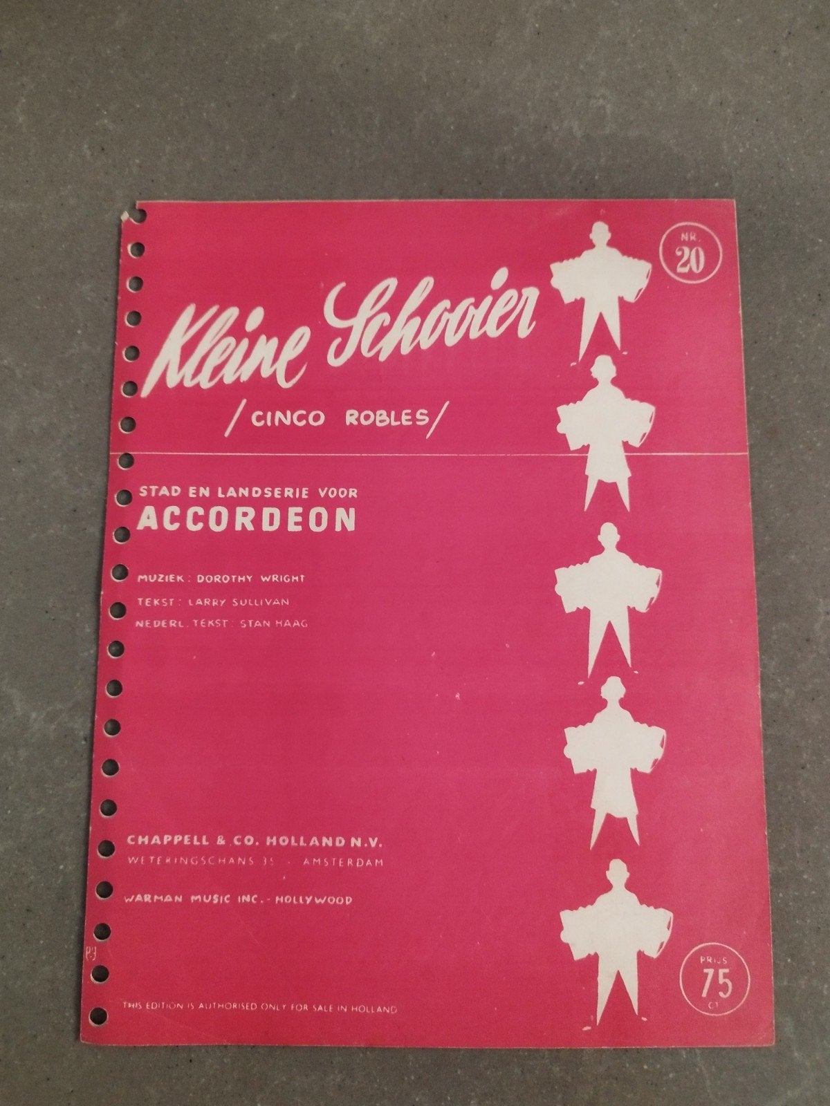Bladmuziek - Kleine Schooier, Ophalen of Verzenden, Artiest of Componist, Klassiek