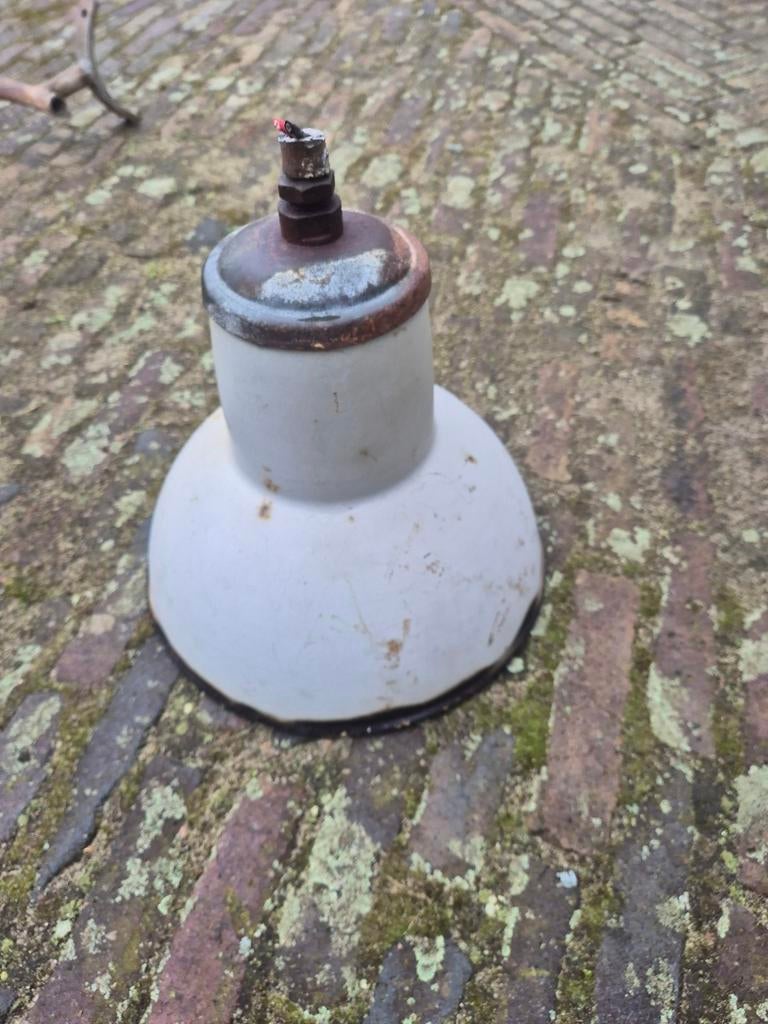Philips TA200 TA 200 Emaille armatuur Stallamp.straatlamp, Ophalen, Gebruikt, E27 (groot), Overige typen