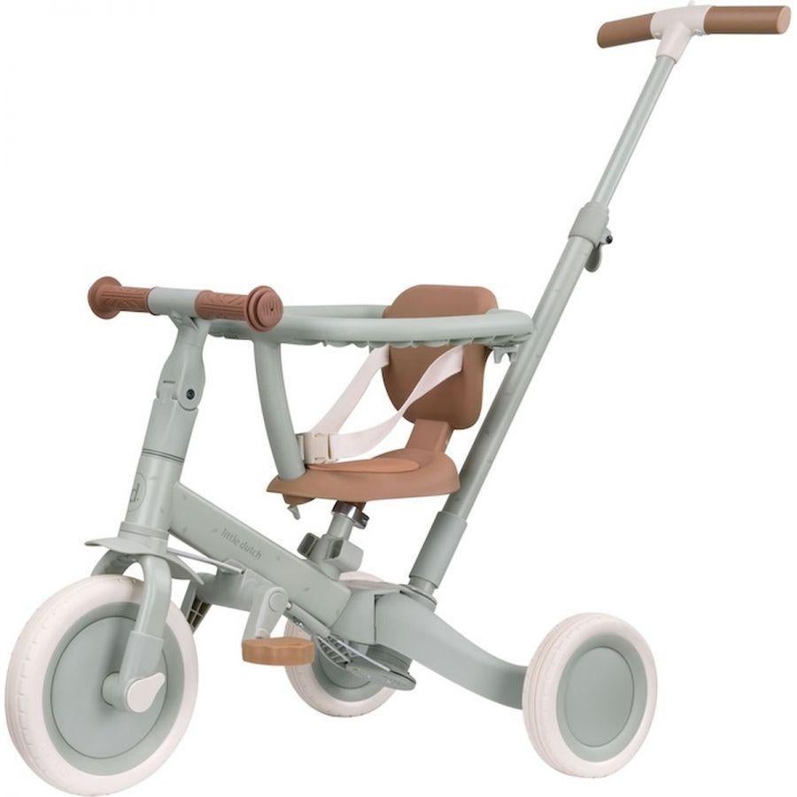 Little Dutch 4 in 1 Driewieler Met Duwstang Green Leaf, Kinderen en Baby's, Speelgoed | Buiten | Voertuigen en Loopfietsen, Ophalen of Verzenden