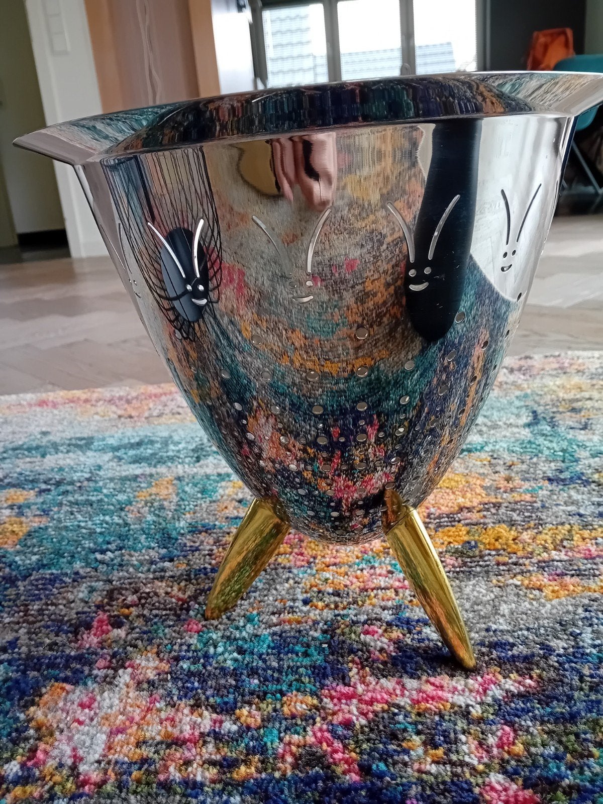 Alessi Max le Chinois vergiet/vaas/champagnekoeler, Ophalen of Verzenden, Overige typen, Zilver, Metaal