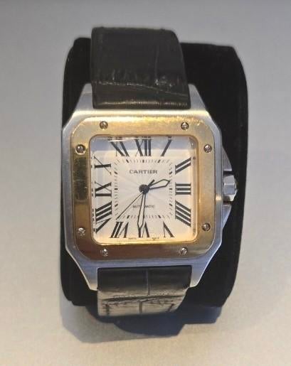 Cartier Santos Automatisch Horloge, Overige merken, Staal, Polshorloge, Ophalen of Verzenden