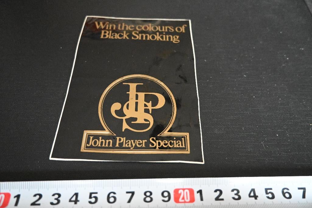 sticker JPS John Player Special Win the colours of Black Smo, Ophalen, Zo goed als nieuw