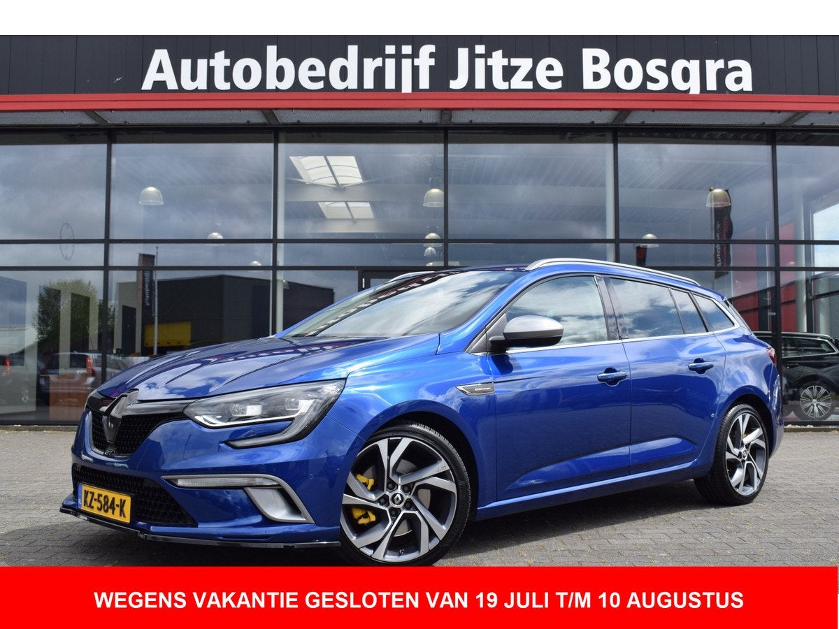 Renault Mégane Estate 1.6 TCE 200pk GT 4Control LED | Sport, Auto's, Gebruikt, 4 cilinders, Met garantie (alle), Blauw