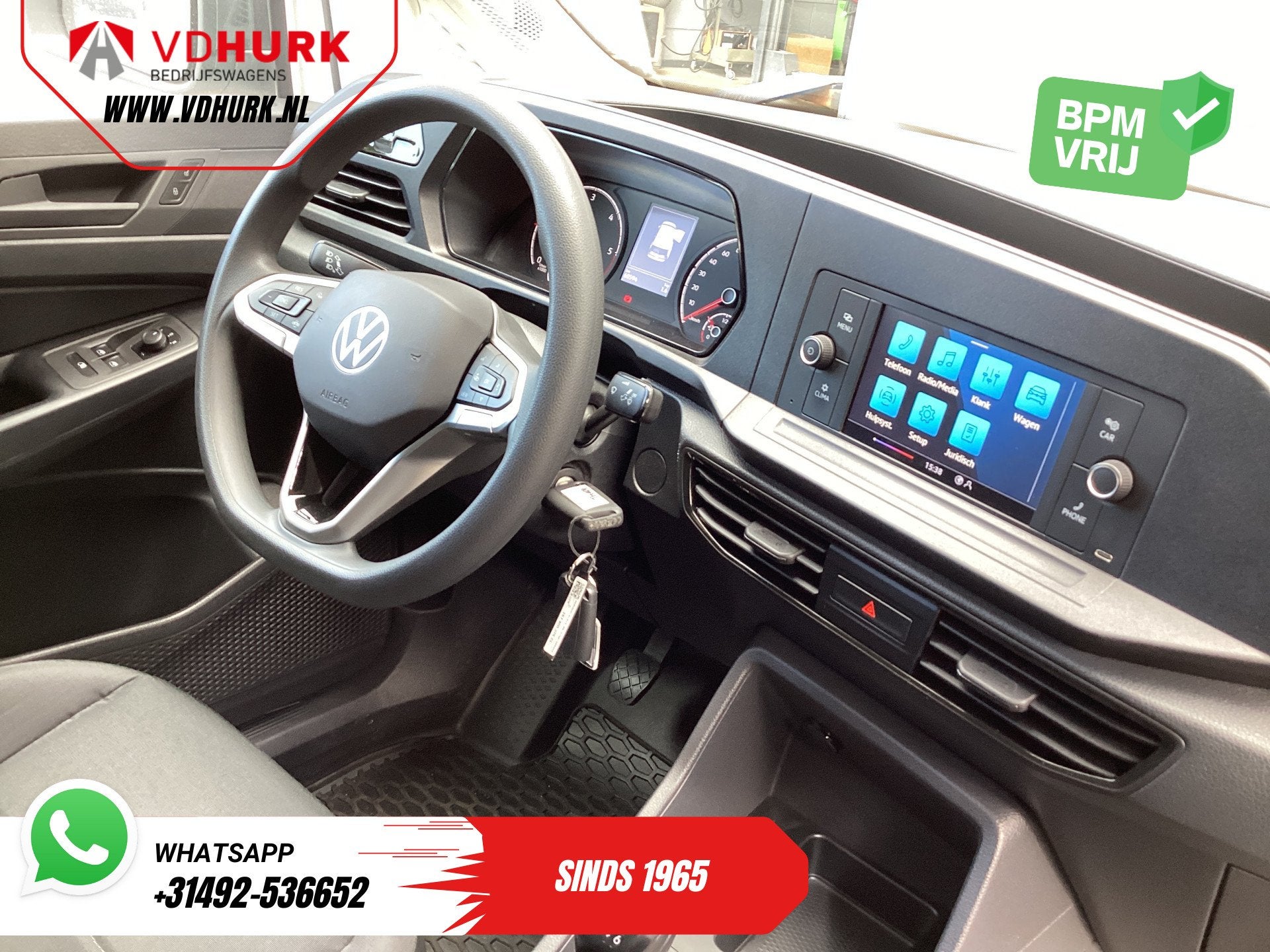 Volkswagen Caddy Cargo 2.0 TDI 100 pk Omvormer/ Sortimo/ Cru, Voorwielaandrijving, 4 cilinders, Volkswagen, Wit