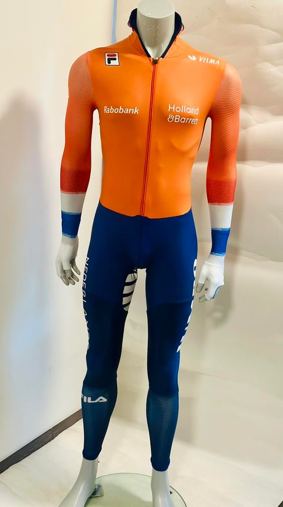 Schaatskleding schaatspak snelpak speedsuit maat L rubber, Sport en Fitness, Ophalen of Verzenden, Zo goed als nieuw